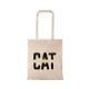 Τσάντα αγοράς ( NATURAL) με μακριά χερούλια CAT LOVERS