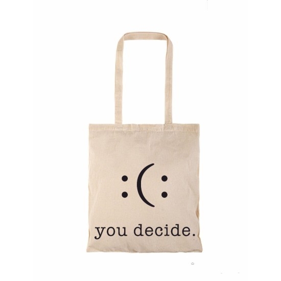 Τσάντα αγοράς ( NATURAL) με μακριά χερούλια YOU DESIDE