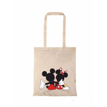 Τσάντα αγοράς ( NATURAL) με μακριά χερούλια MICKEY MINNIE