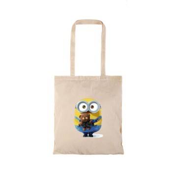 Τσάντα αγοράς ( NATURAL) με μακριά χερούλια MINION RUSH